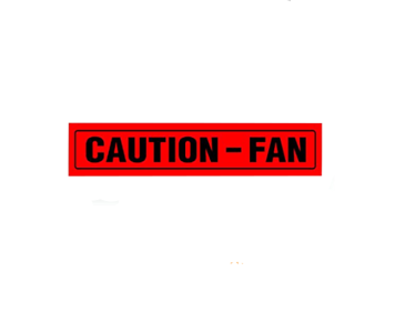 NAKLEJKA CAUTION FAN